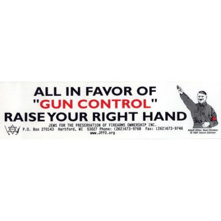 Sticker - All in Favor of Gun Control